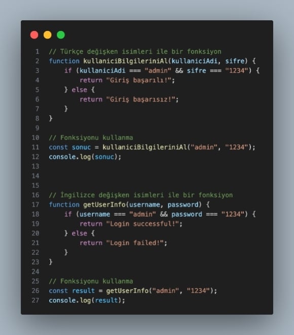 JavaScript Üzerinden Clean Code Prensipleri (1)